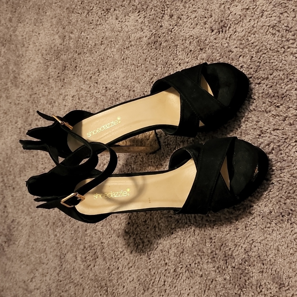 Black/Gold High Heels